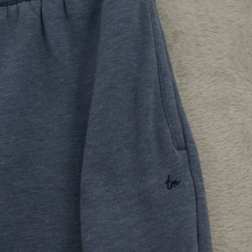 TravisMathew Mens Blue Heathered Fleece Jogger Sweatpants Small Drawstring Cuffs